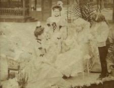 Redoute du Moulin Rouge Scène Artistique c1890 Photo Paris Diorama Vintage Pn3