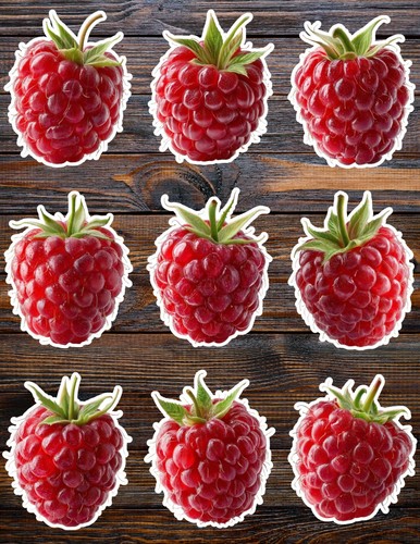 Red raspberry die cut vinyl - raspberry,