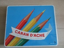 Boîte crayons de Couleur Vintage CARAN D'ACHE  + 27 crayons bon état