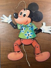 Mickey Mouse 1950 Rare Jouet Marionnette Walt Disney