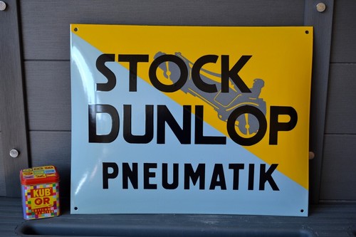 Plaque émaillée dunlop - plaque,