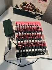 Ancienne Guirlande électrique 80 lampes, Rouge. + Boîte. Jamais Servi.