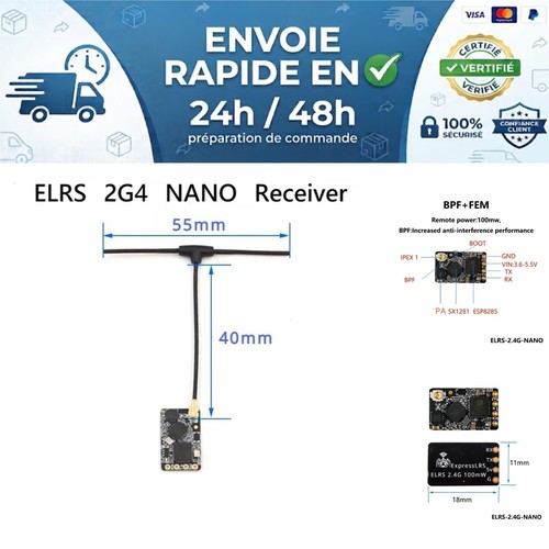 Récepteur elrs ghz nano - récepteur,