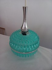 SUSPENSION VINTAGE TURQUOISE MARBACH space age PLEXIGLAS DESIGN 70 Allemagne