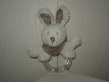 Peluche hochet lapin - peluche, 18cm