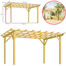 Outsunny Pergola Gazebo Bois
