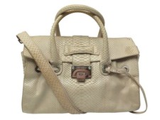 SAC A MAIN JIMMY CHOO ROSALIE BANDOULIERE CUIR PYTHON LEATHER HAND BAG PURSE