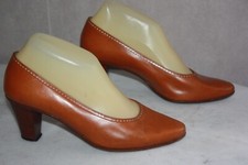 CELINE Escarpins Vintage tout cuir marron clair T 36.5 BE