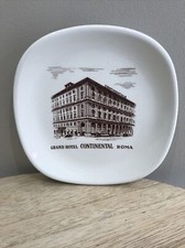 Lot de 2 cendriers Vide Poches Hôtels Italiens Continental Rome Et Villa Balbi