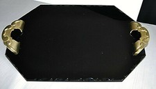 PLATEAU ART DECO EN OPALINE