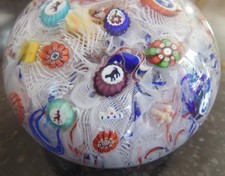 Lourd Presse papier daté signé Baccarat 1847  GRIDEL 7 figures animales 704 g