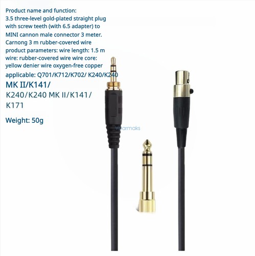 Audio cable for - akg, q701