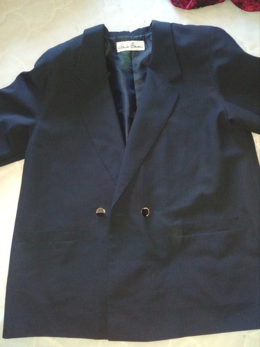 Veste tergal bleu - tergal, foncé