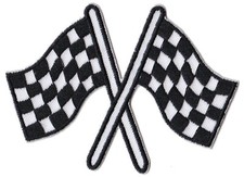 Patch Racing Flag drapeaux écusson patche sports automobiles thermocollant 