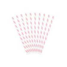 10 PAILLES CARTON RAYÉES