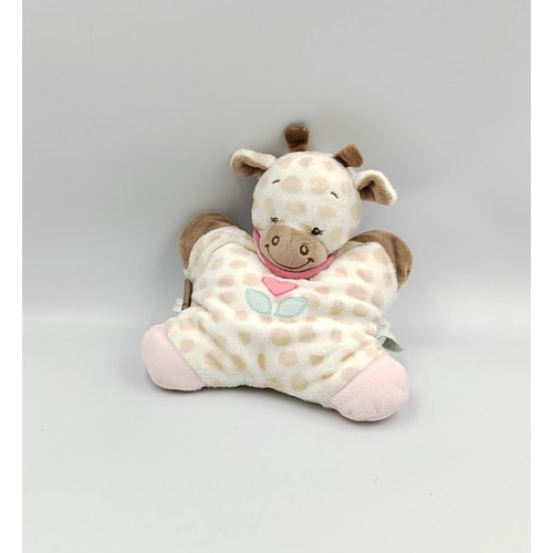 Doudou semi plat - girafe, beige