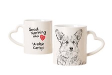 Pembroke Welsh Corgi tasse avec chien bonjour mon cœur Art-Dog