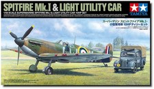 Tamiya - Maquette Avion Supermarine Spitfire MK.i & Light Utility Car 10hp Tilly