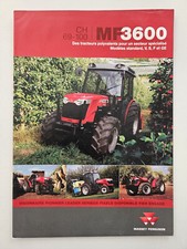 Brochure MASSEY FERGUSON MF 3600 tracteurs poly. mod standards, V, S, F et GE