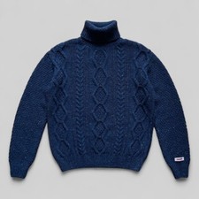 Pull à col roulé homme Baracuta en laine mélangée avec câble neuf avec étique...
