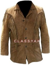 Classyak Men's Western Fringed