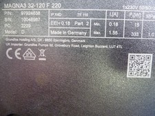 Pompe à chaleur Grundfos Magna3 32 - 120 F circulateur 230 volts 220 mm NEUF P