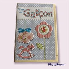 - Carte De Félicitations - Naissance - Bébé Garçon avec enveloppe