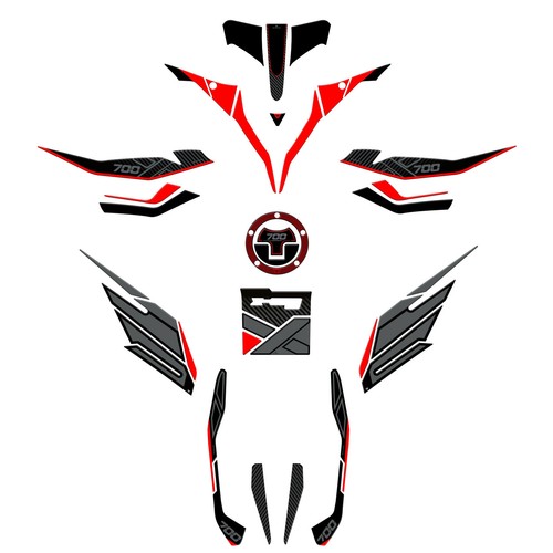 Kit full autocollant moto - full, 3d