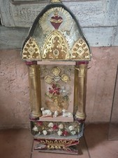 Reliquaire Temple à colonne Ex Voto composition à restaurer Relisuaire Chasse