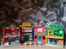 ANCIENNE MAISON FISHER-PRICE LITTLE PEOPLE JOUET PLASTIQUE ENFANT VINTAGE 