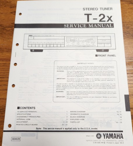 Yamaha tuner service - yamaha,