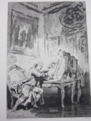 Gravure fragonard 1840 - 1840, /