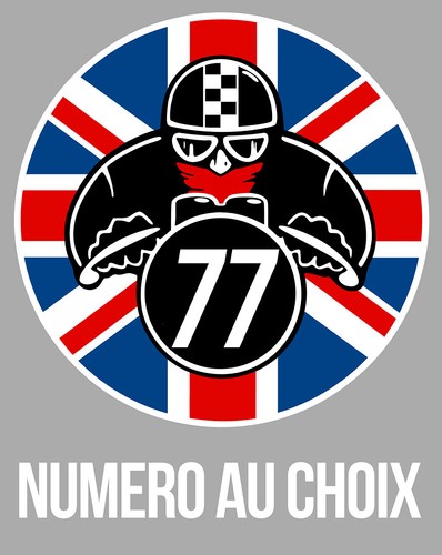 Cafe racer motard drapeau - drapeau, uk