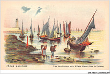 CAR-ABCP7-0621 - PECHE MARITIME - LES SARDINIERS AUX FILETS BLEUS - COTES DU F