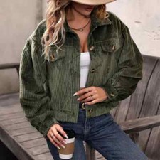 Manteau Femme Veste Court Vert