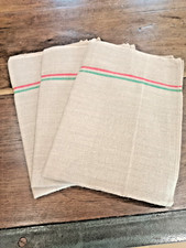 lot de 3 torchons neufs mais anciens en chanvre / 9