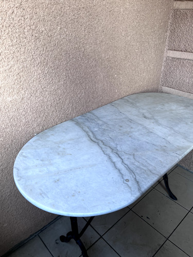 Table marbre blanc 120 - en,