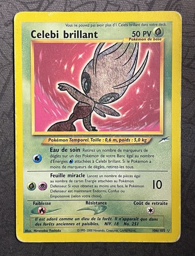 Carte pokémon celebi - carte,