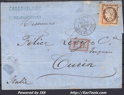 France sur lettre avec - n°38,