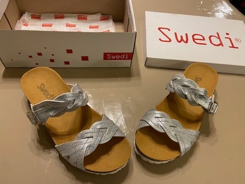 Pieds argenté swedi - nu-pieds, taille
