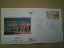 enveloppe premier jour 1987 unesco egypte temple de philae