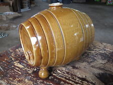 Ancien vinaigrier terre vernissée tonneau poterie ancienne french antique potery