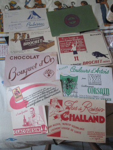 Lot buvards publicitaires - buvards,