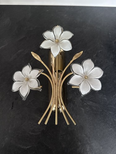 Applique avec fleur verre - en,