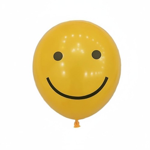 Ballon visage souriant jaune