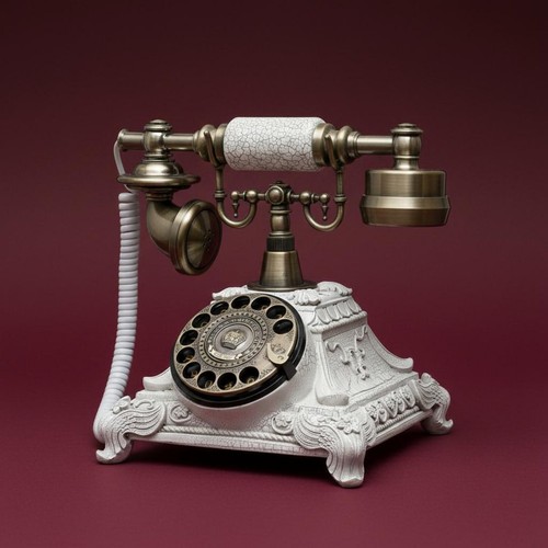 Téléphone rétro cadran - téléphone,