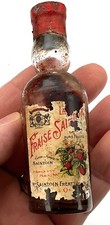 BOUTEILLE MIGNONNETTE LIQUEUR LA FRAISE SANTOIN  PARIS 1900 VIDE BOTTLE