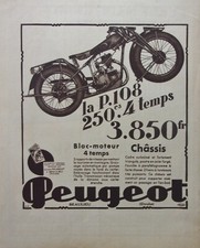 PUBLICITE moto 250cc   PEUGEOT