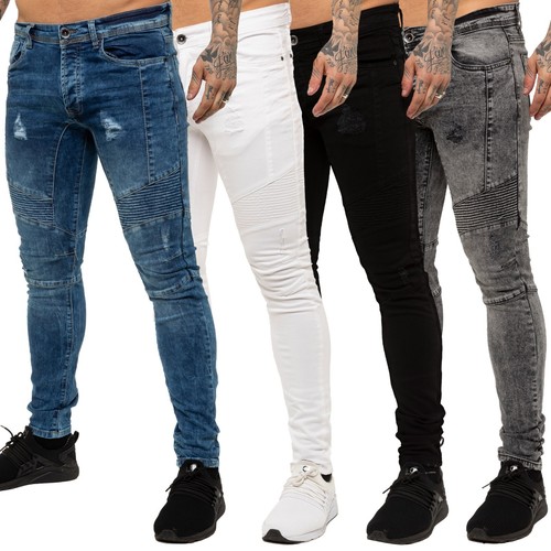 Enzo hommes motard jean slim - enzo,