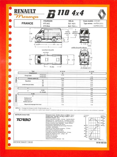 Renault messenger 110 4x4 - renault, /